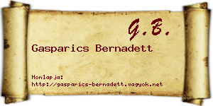 Gasparics Bernadett névjegykártya